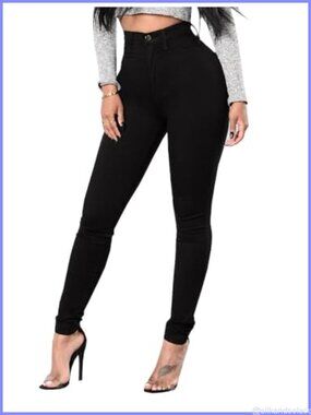 High Waisted Skinny Jeans Stretchy Denim Slim Fit Distressed